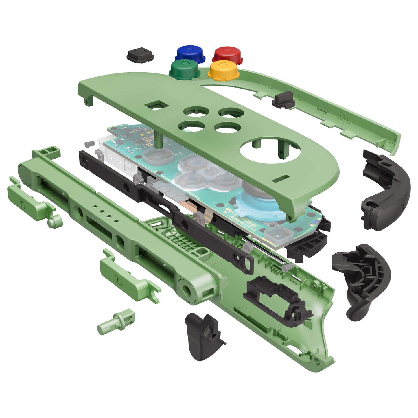 eXtremeRate DIY Replacement Full Set Shell Case with Buttons for Joycon 2 of Nintendo Switch 2 - Deluxe Version - Matcha Green