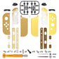 eXtremeRate Replacement Full Set Shell Case with Buttons & Wrist Strap Cover for Joycon of NS Switch - Monsters Brown & Yellow