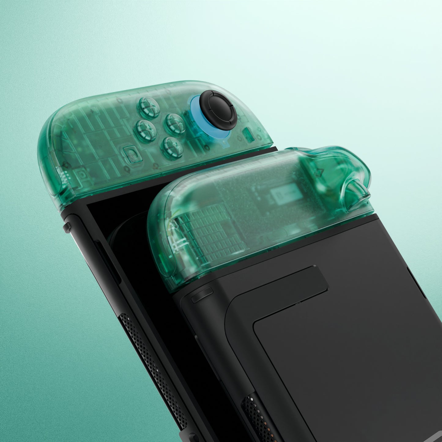 eXtremeRate DIY Replacement Full Set Shell Case with Buttons for Joycon 2 of Nintendo Switch 2 - Deluxe Version - Emerald Green