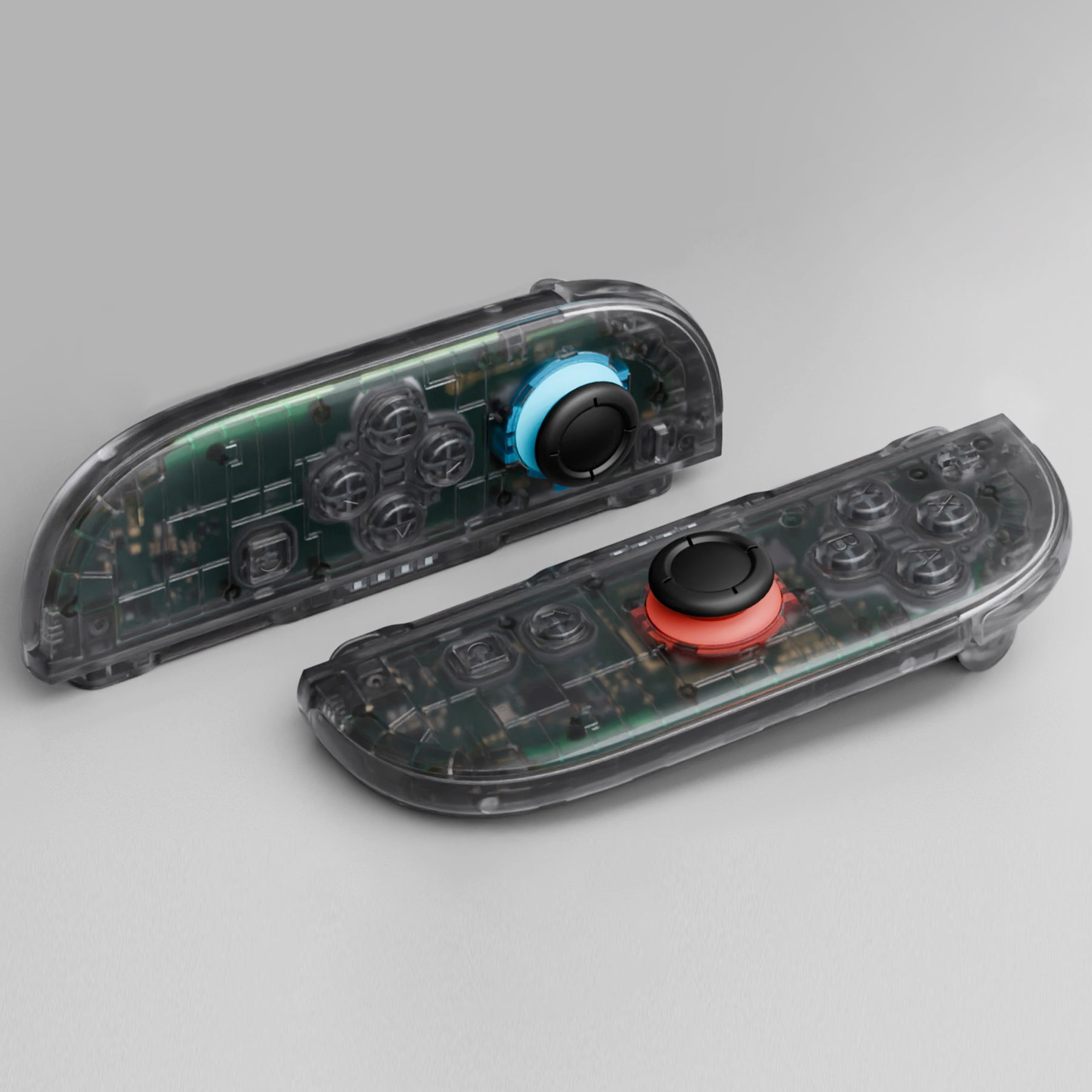 カスタムJoy-Con2 クリアブラック eXtremeRate DIY Replacement Full Set Shell Case with Buttons for