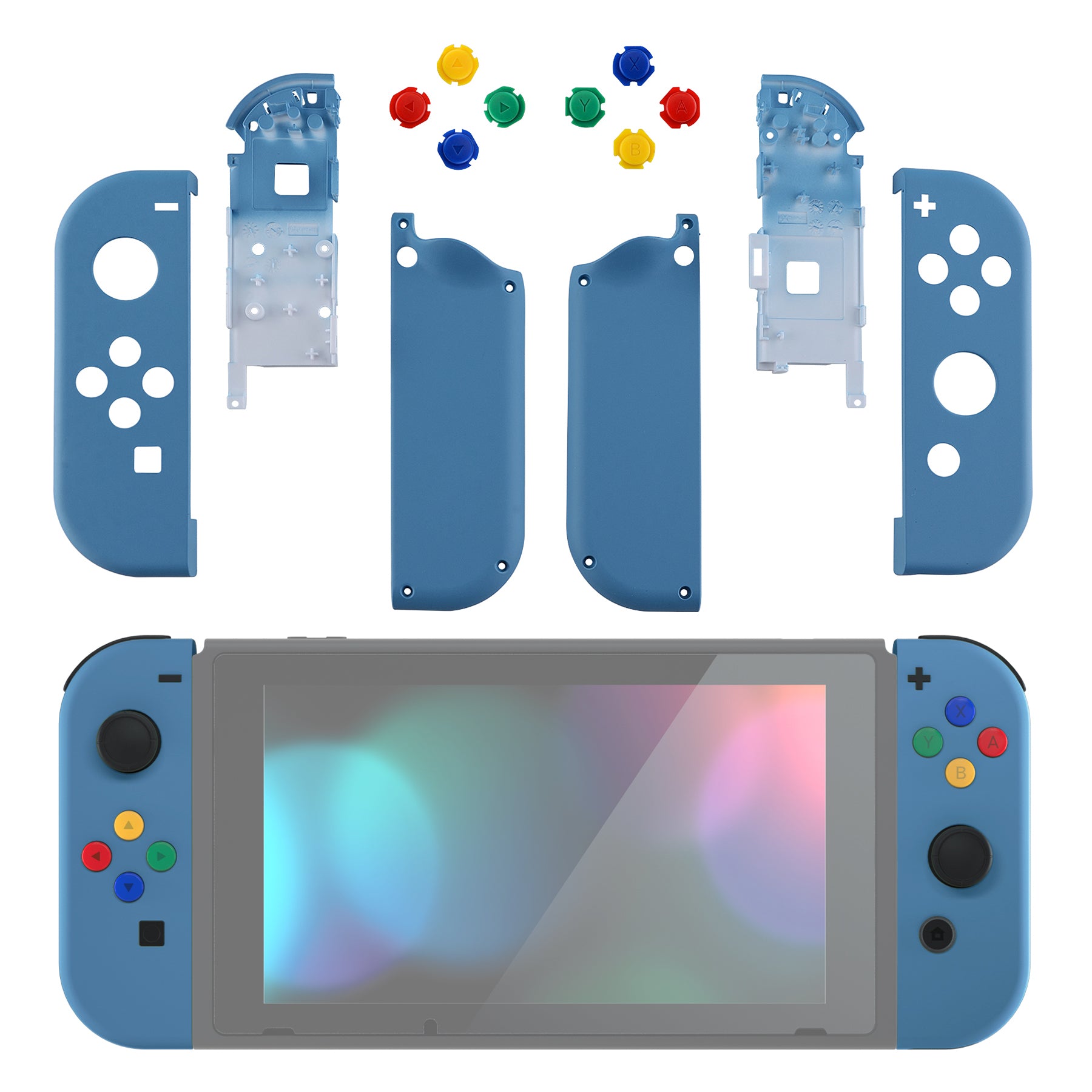 eXtremeRate Soft Touch Airforce Blue for Joycon Handheld