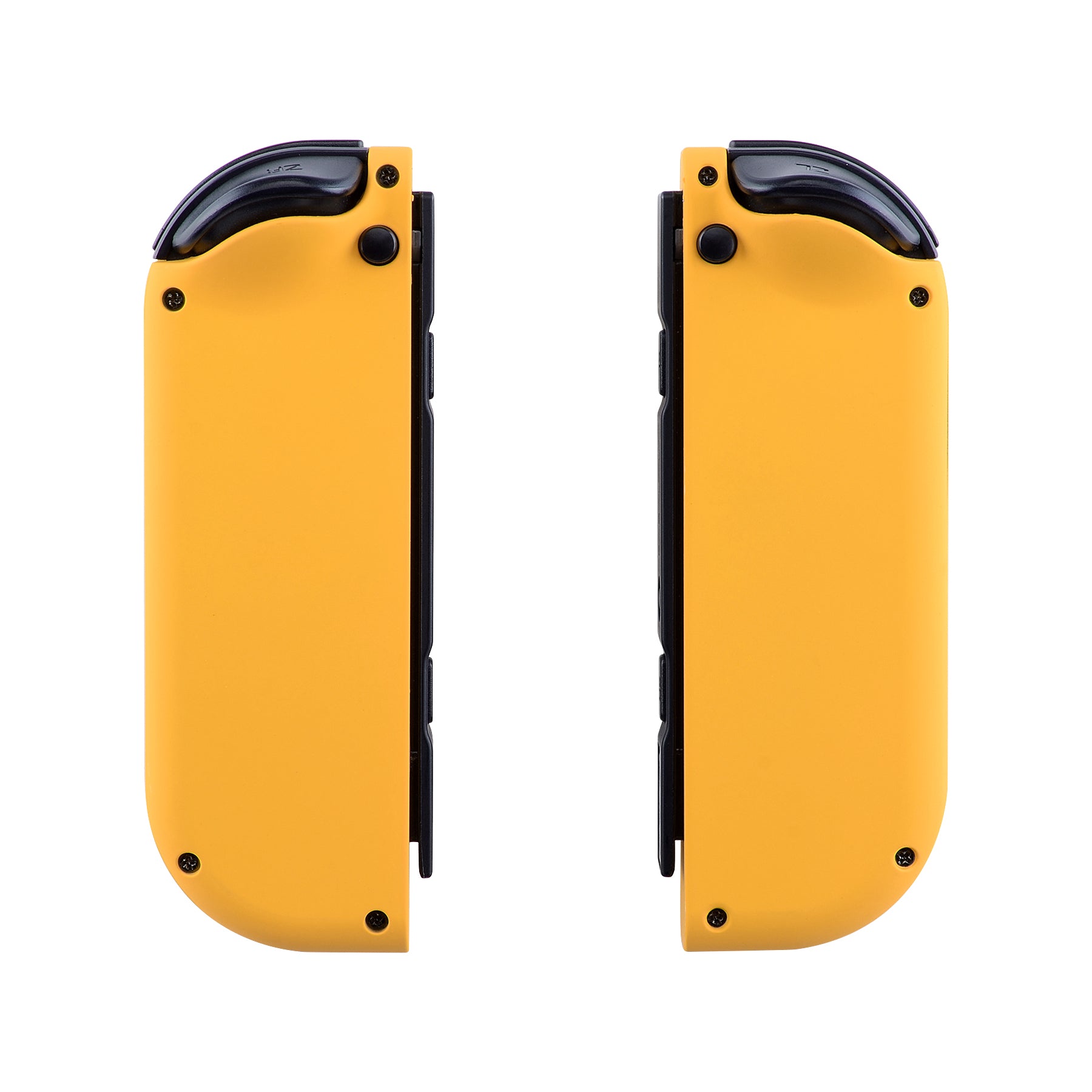 eXtremeRate Soft Touch Grip Caution Yellow for Joycon Handheld
