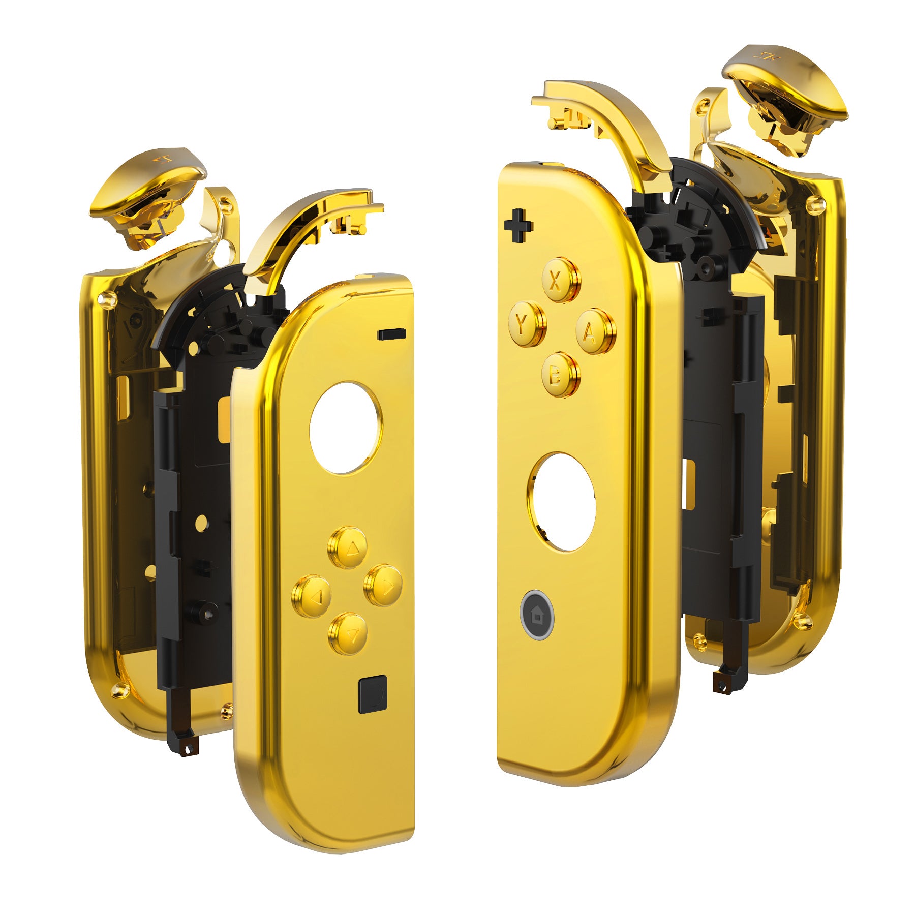 eXtremeRate Chrome Gold for Joycon Handheld Controller Housing