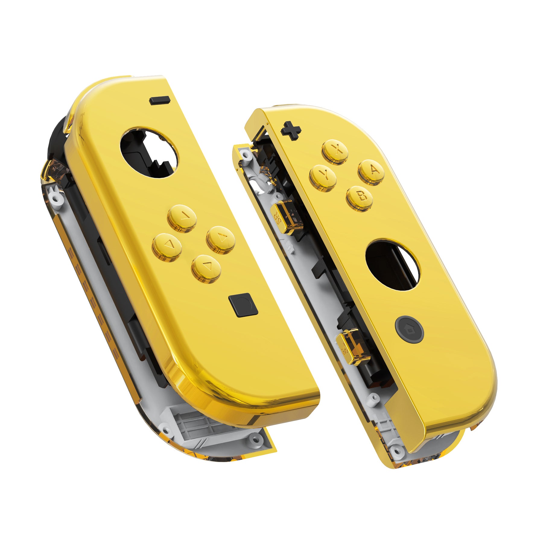 eXtremeRate Chrome Gold for Joycon Handheld Controller Housing