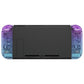 eXtremeRate Replacement Full Set Shell Case with Buttons for Joycon of NS Switch - Glitter Gradient Translucent Bluebell & Blue