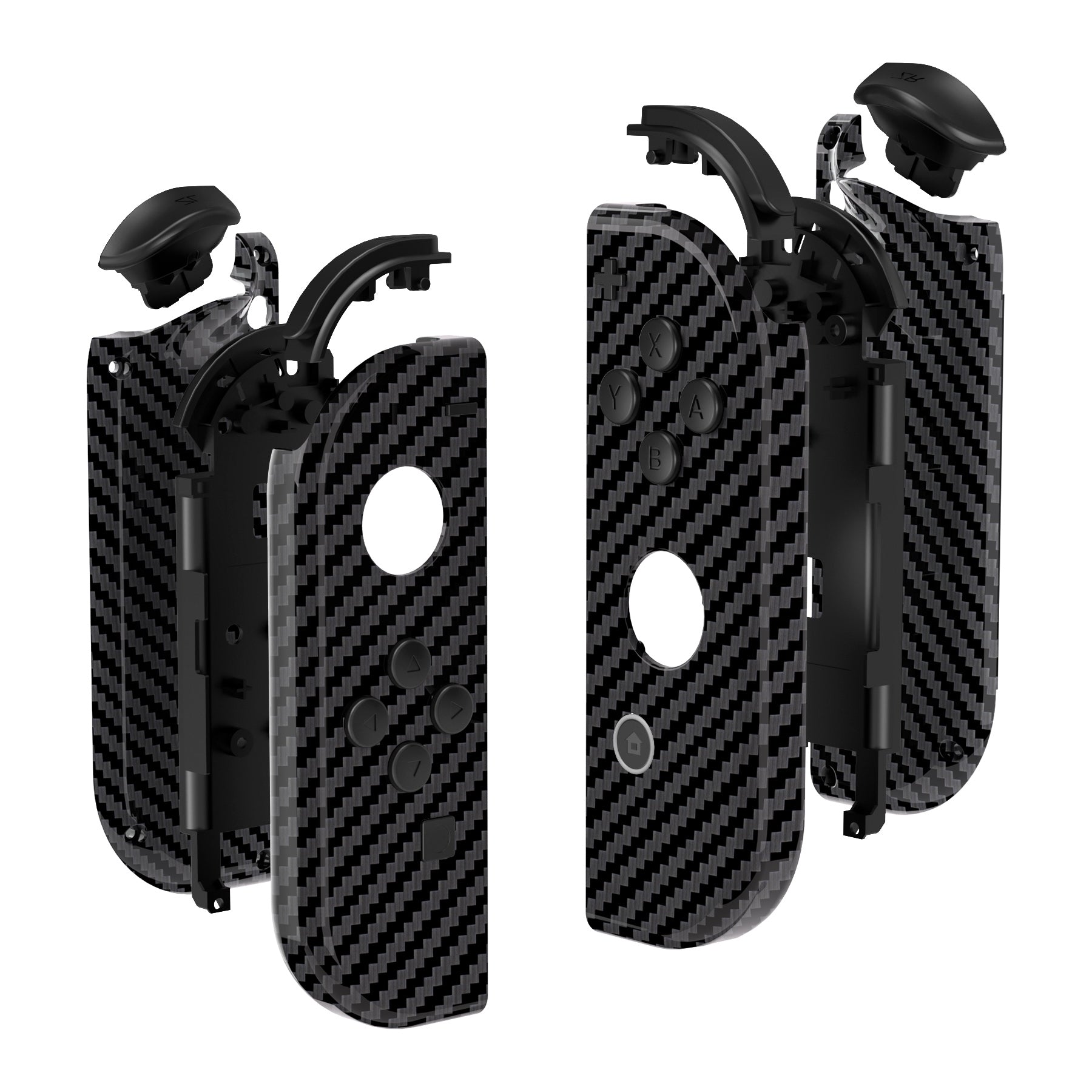 eXtremeRate Graphite Carbon Fiber Patterned for Joycon Handheld