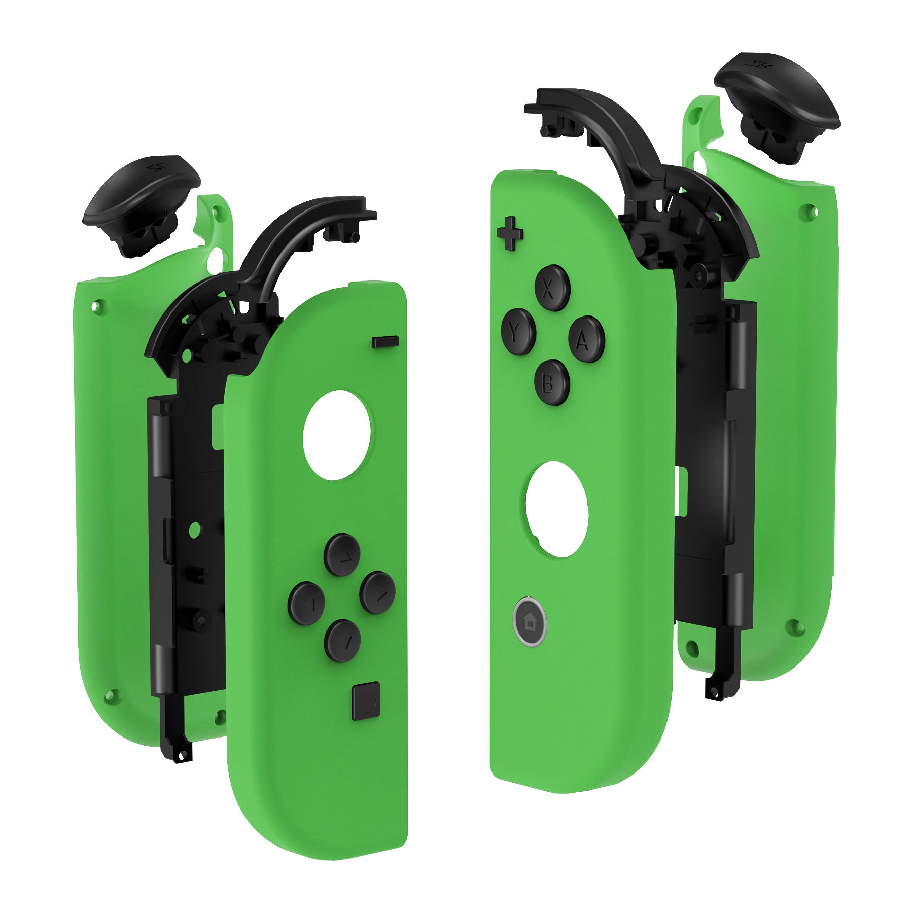 eXtremeRate Soft Touch Grip Green for Joycon Handheld Controller