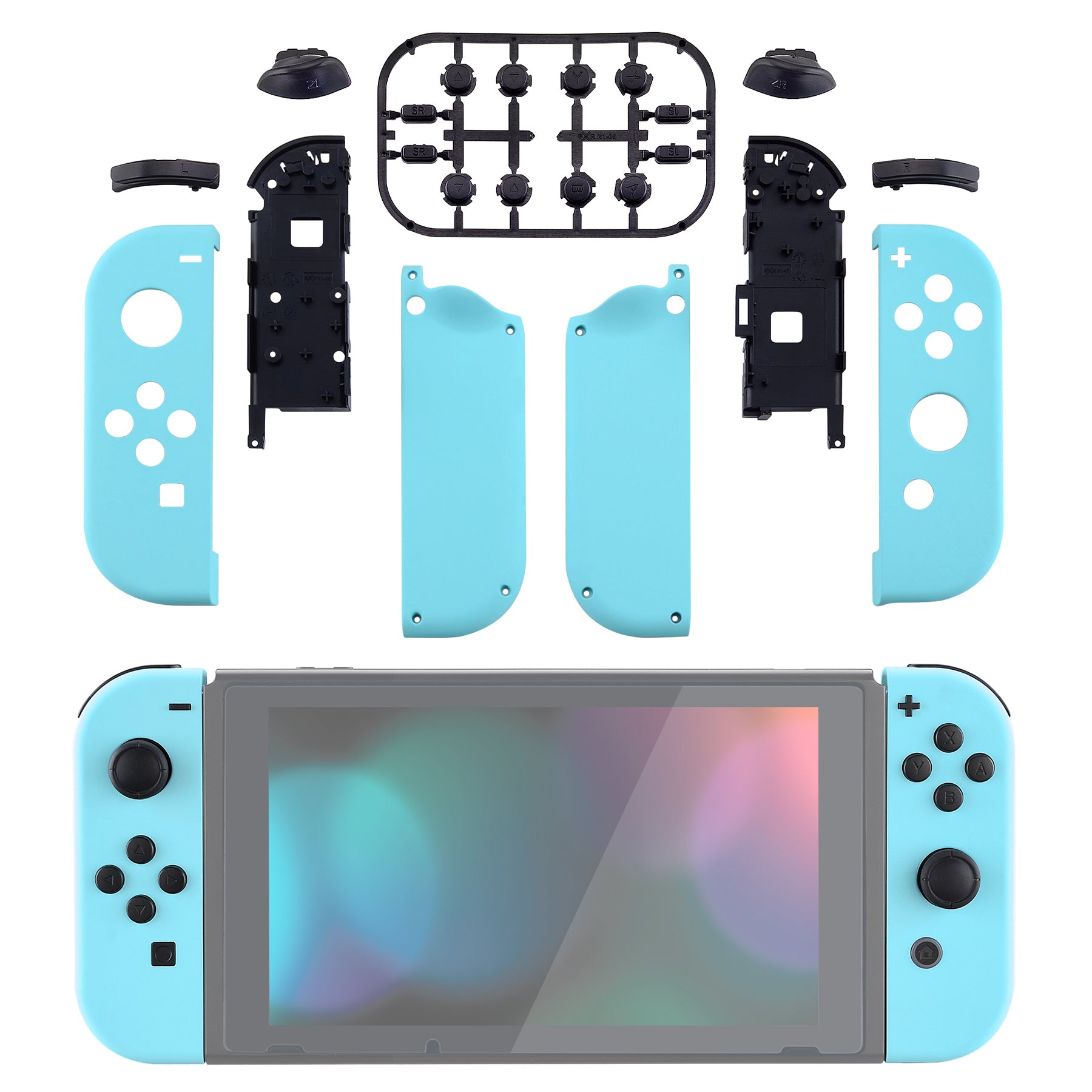 eXtremeRate Grip Heaven Blue for Joycon Handheld Controller