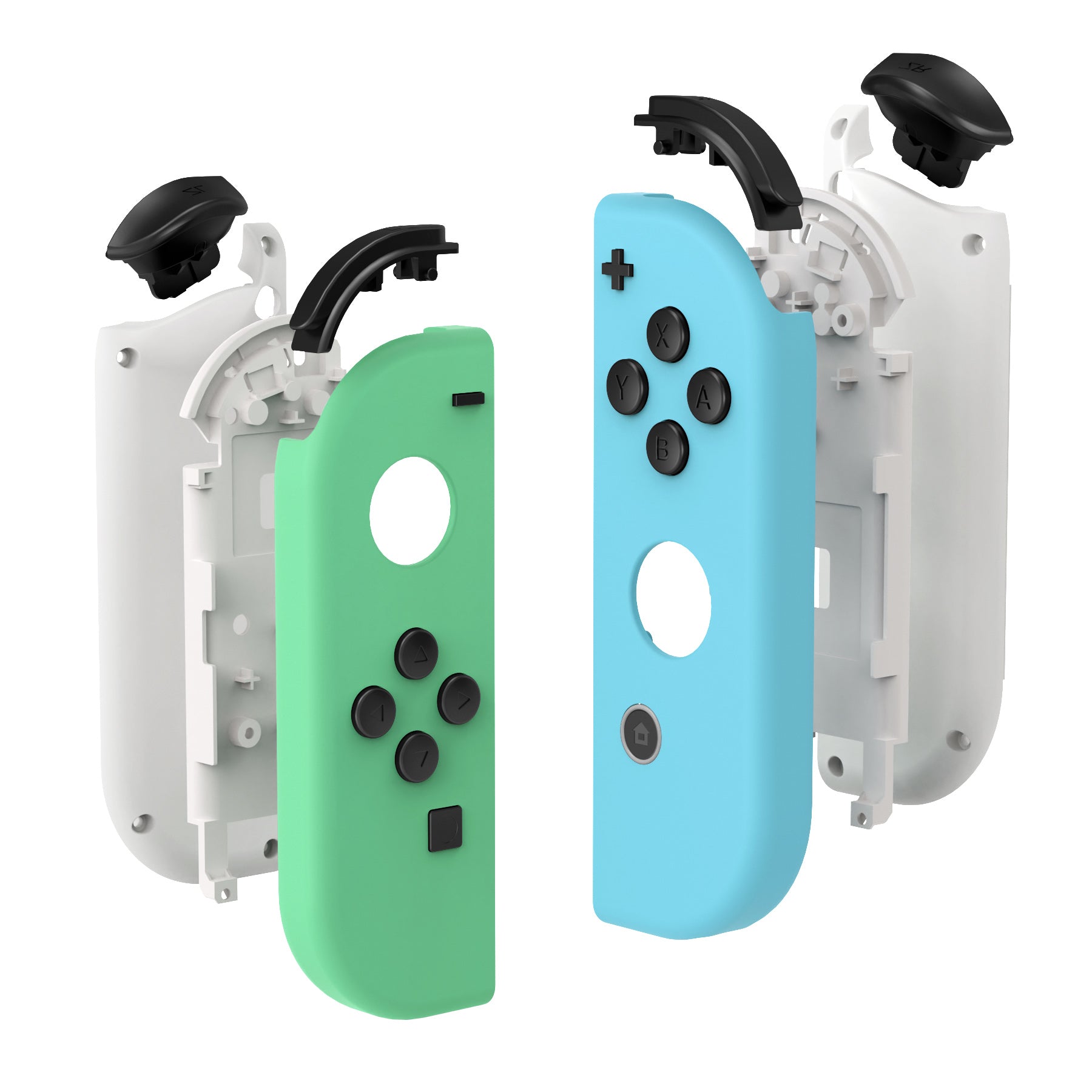 eXtremeRate Grip Mint Green & Heaven Blue for Joycon Handheld