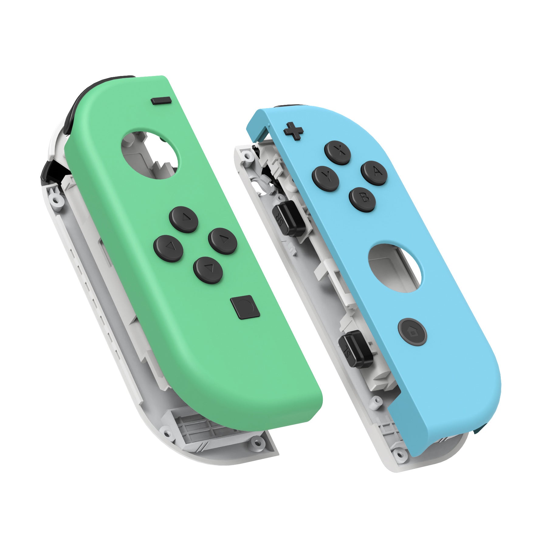 eXtremeRate Grip Mint Green & Heaven Blue for Joycon Handheld
