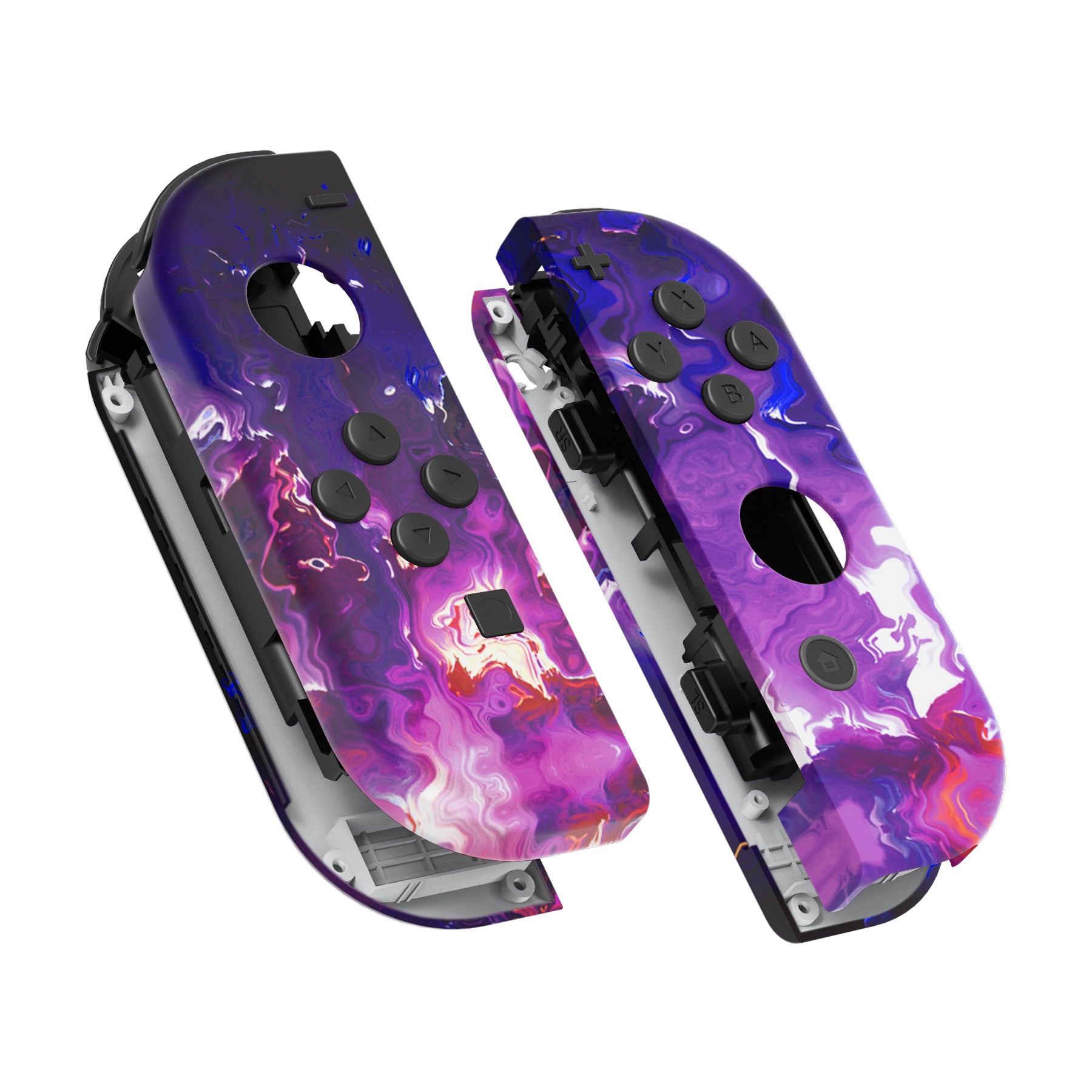 eXtremeRate Soft Touch Grip Surreal Lava for Joycon Handheld