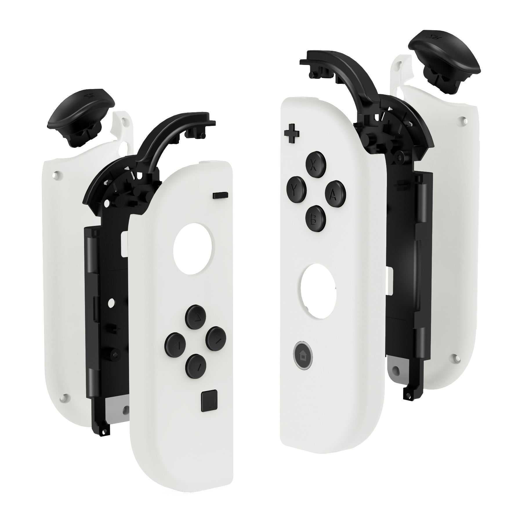 eXtremeRate Grip White for Joycon Handheld Controller Housing with