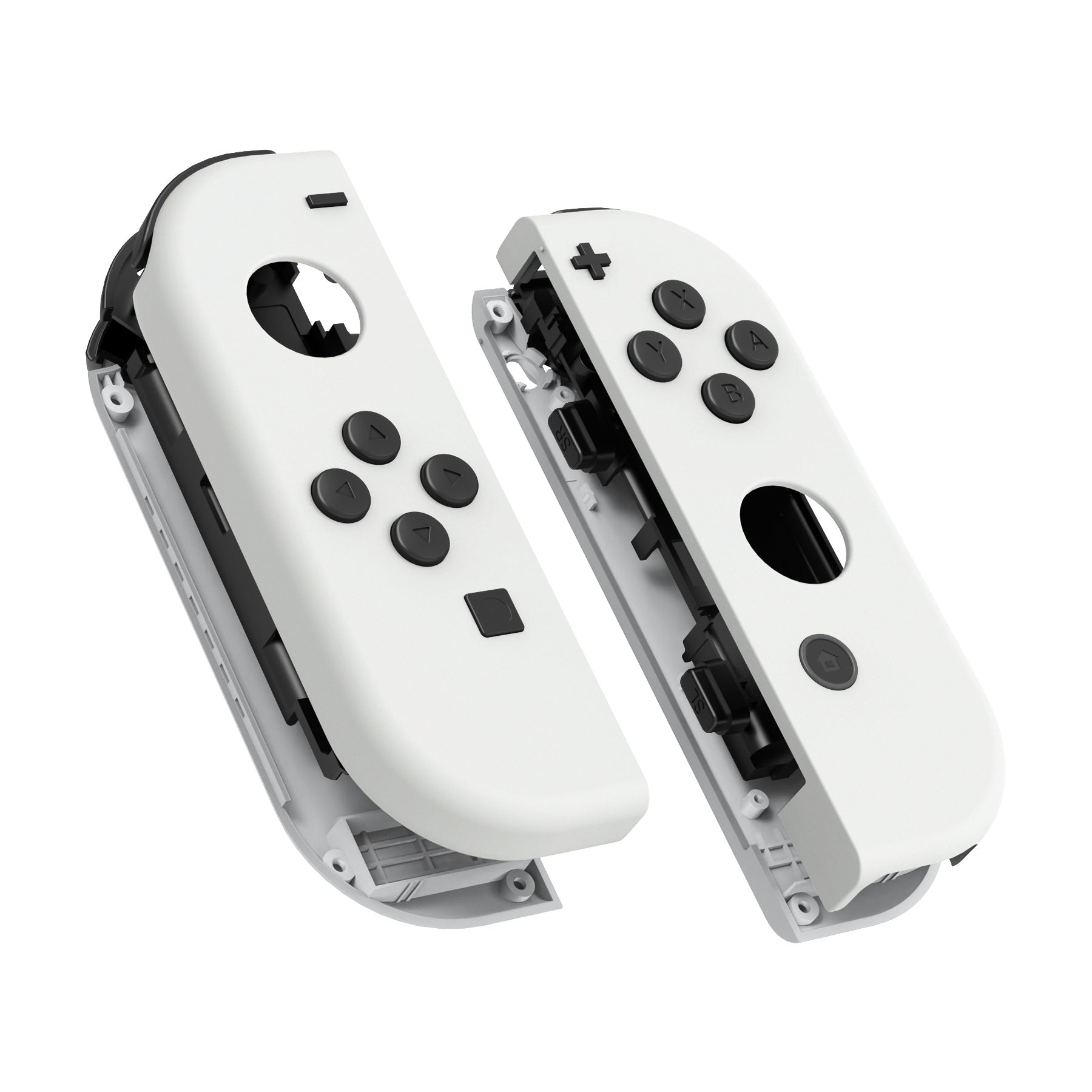 eXtremeRate Grip White for Joycon Handheld Controller Housing with eXtremeRate Grip White for Joycon Handheld Controller Housing with