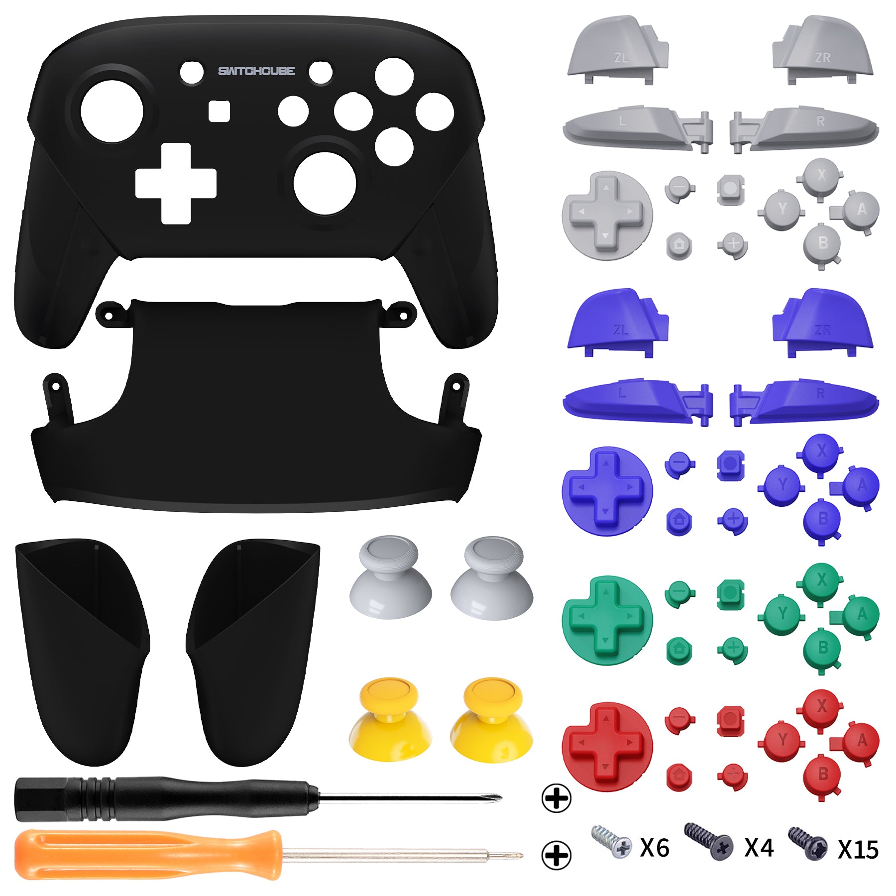eXtremeRate Replacement Full Set Shell Faceplate Backplate Handles