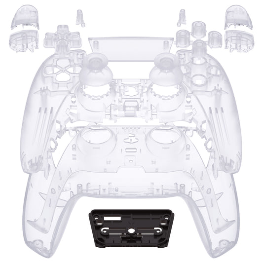 eXtremeRate Replacement Full Set Shells with Buttons Compatible with PS5 Controller BDM-010/020 - Clear