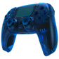eXtremeRate Replacement Full Set Shells with Buttons Compatible with PS5 Controller BDM-010/020 - Clear Blue