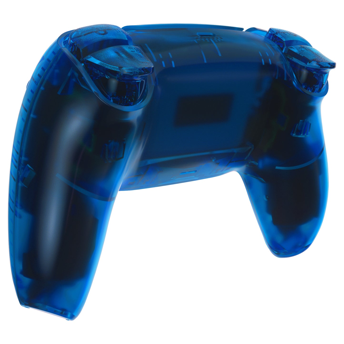 eXtremeRate Replacement Full Set Shells with Buttons Compatible with PS5 Controller BDM-010/020 - Clear Blue