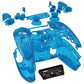 eXtremeRate Replacement Full Set Shells with Buttons Compatible with PS5 Controller BDM-010/020 - Clear Blue