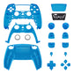 eXtremeRate Replacement Full Set Shells with Buttons Compatible with PS5 Controller BDM-010/020 - Clear Blue