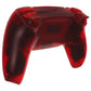 eXtremeRate Replacement Full Set Shells with Buttons Compatible with PS5 Controller BDM-010/020 - Clear Red