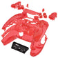 eXtremeRate Replacement Full Set Shells with Buttons Compatible with PS5 Controller BDM-010/020 - Clear Red