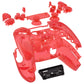 eXtremeRate Replacement Full Set Shells with Buttons Compatible with PS5 Controller BDM-010/020 - Clear Red