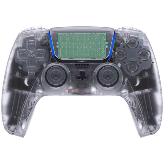 eXtremeRate Replacement Full Set Shells with Buttons Compatible with PS5 Controller BDM-030/040/050 - Clear