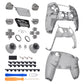 eXtremeRate Replacement Full Set Shells with Buttons Compatible with PS5 Controller BDM-030/040/050 - Clear Black