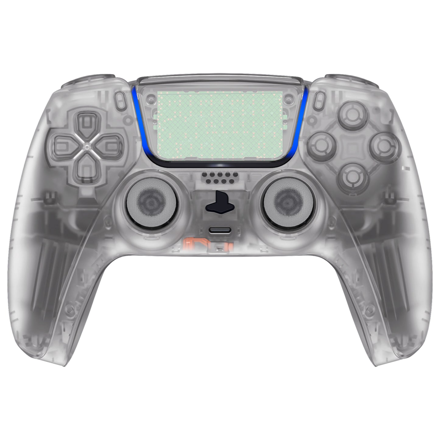 eXtremeRate Replacement Full Set Shells with Buttons Compatible with PS5 Controller BDM-030/040/050 - Glow in Dark - Green