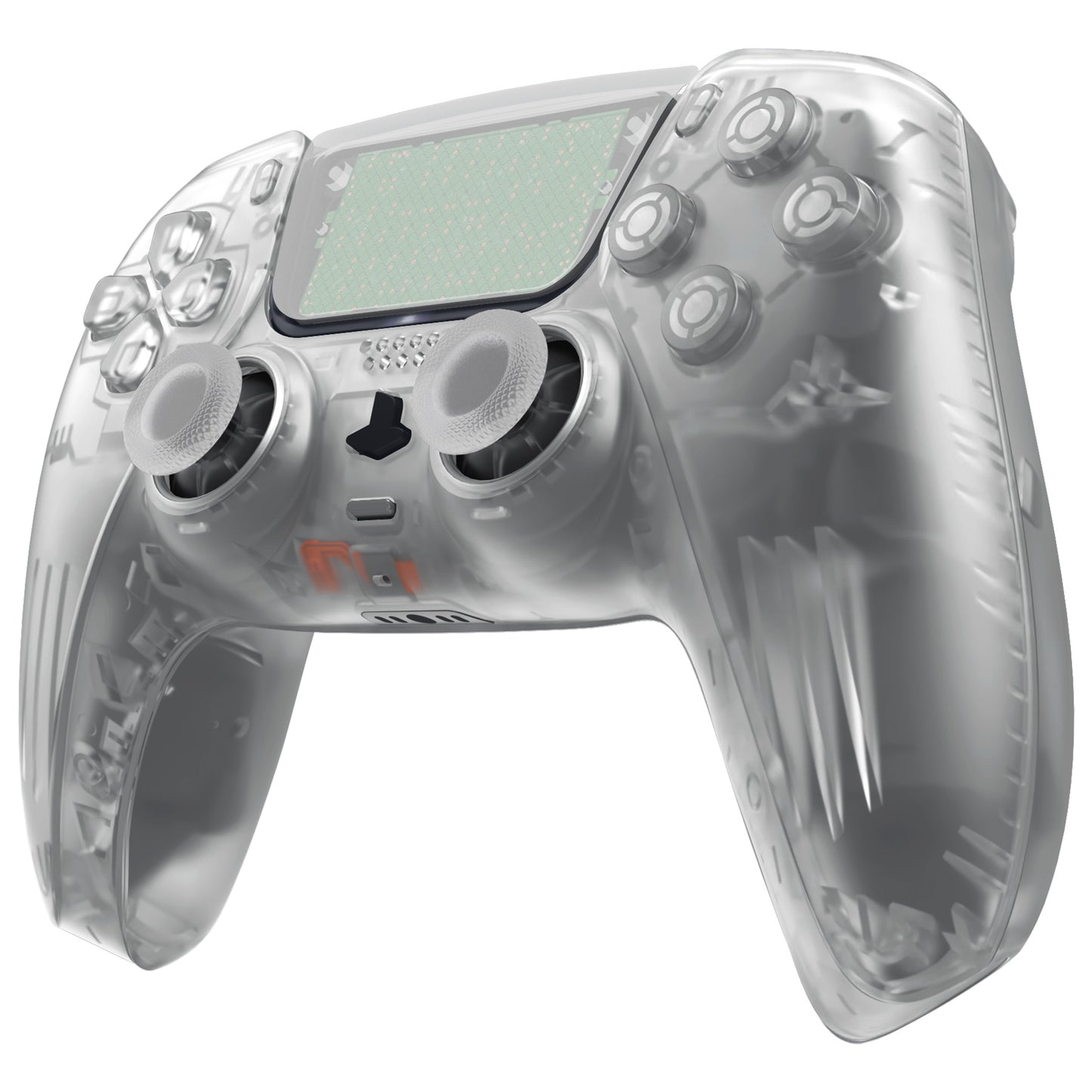 eXtremeRate Replacement Full Set Shells with Buttons Compatible with PS5 Controller BDM-030/040/050 - Glow in Dark - Green