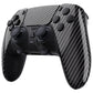 eXtremeRate Replacement Full Set Shells with Buttons Compatible with PS5 Edge Controller - Graphite Carbon Fiber