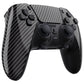 eXtremeRate Replacement Full Set Shells with Buttons Compatible with PS5 Edge Controller - Graphite Carbon Fiber