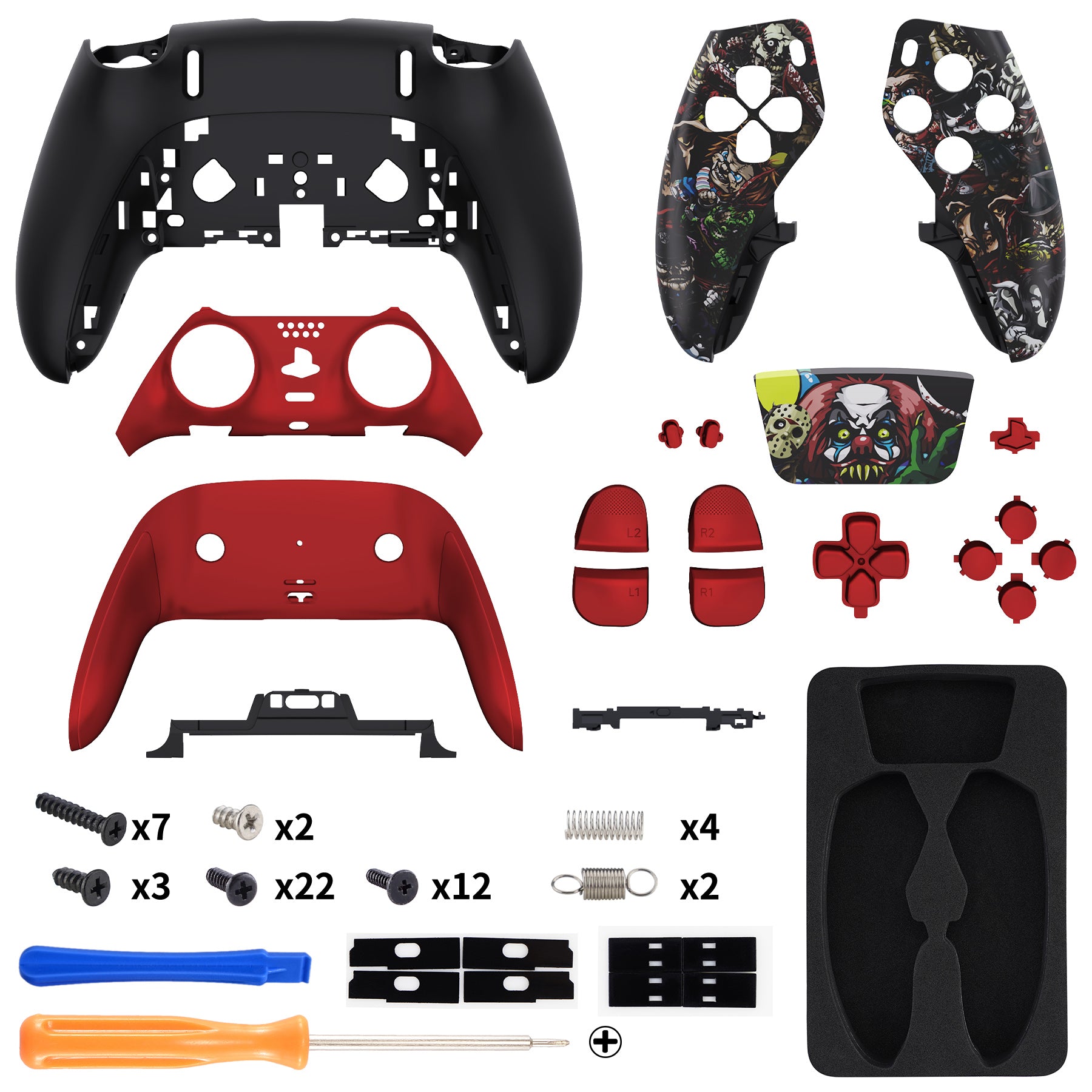eXtremeRate Scary Party Full Set Housing Shell with Buttons