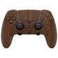 eXtremeRate Replacement Full Set Shells with Buttons Compatible with PS5 Edge Controller - Wood Grain