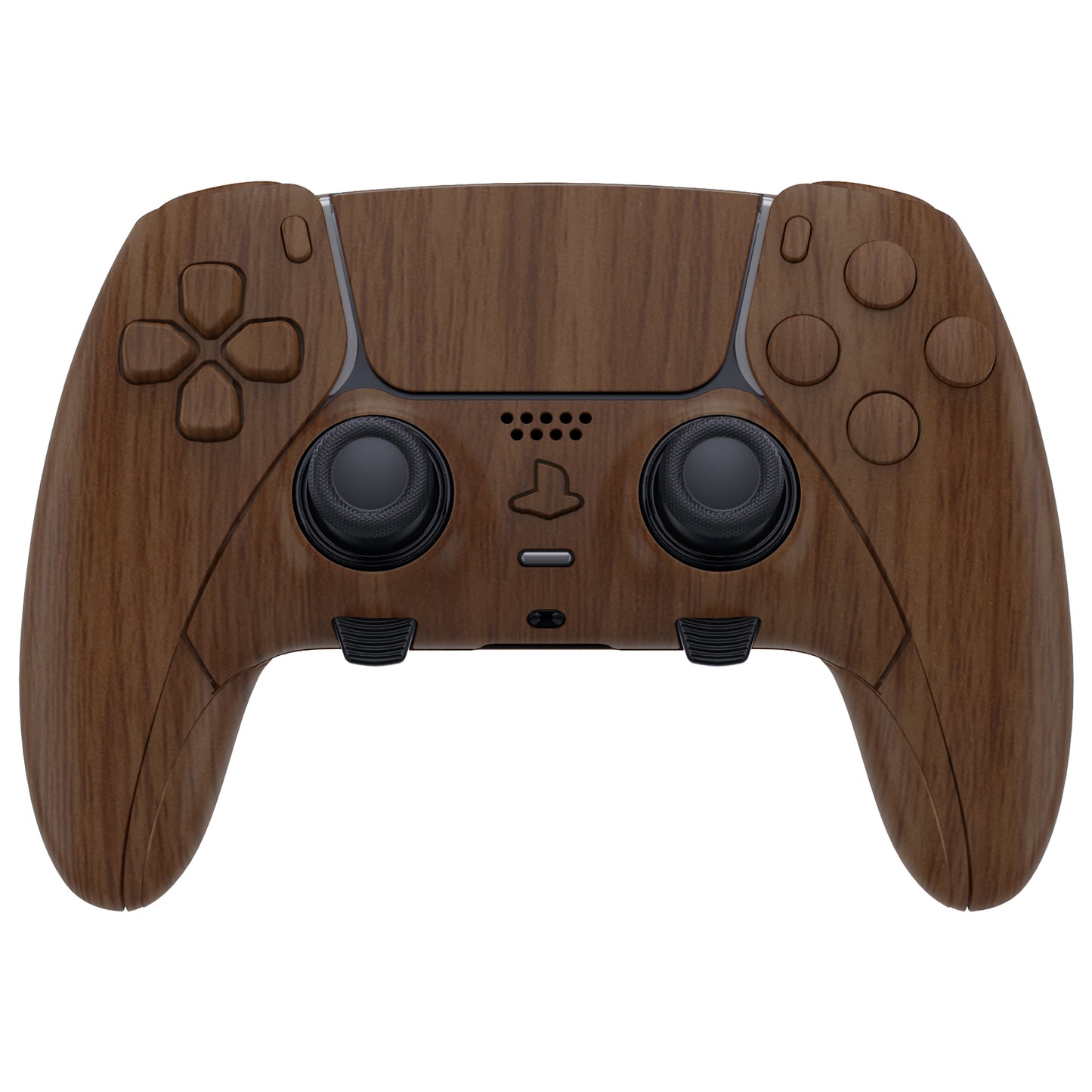 eXtremeRate Replacement Full Set Shells with Buttons Compatible with PS5 Edge Controller - Wood Grain
