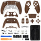 eXtremeRate Replacement Full Set Shells with Buttons Compatible with PS5 Edge Controller - Wood Grain