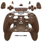 eXtremeRate Replacement Full Set Shells with Buttons Compatible with PS5 Edge Controller - Wood Grain