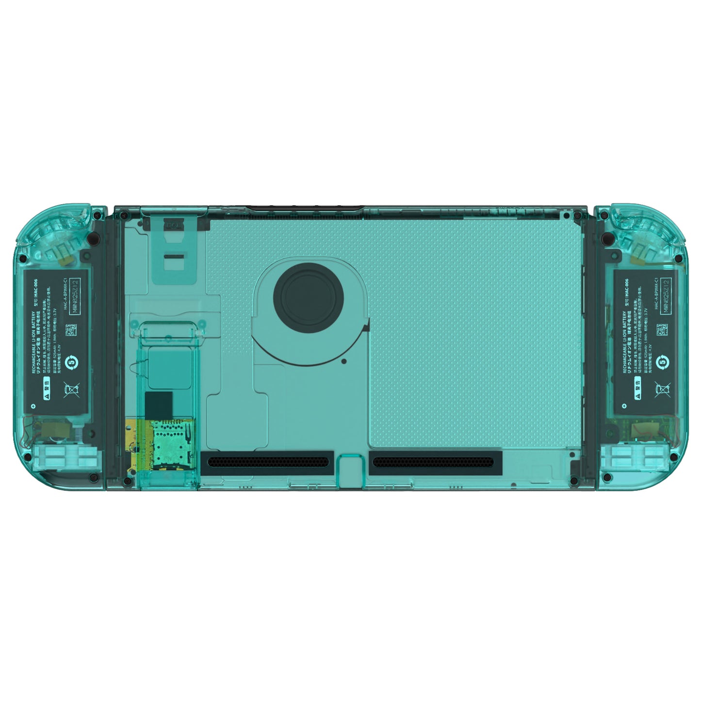 eXtremeRate Replacement Full Set Shells with Buttons for Nintendo Switch - Crystal Emerald Green