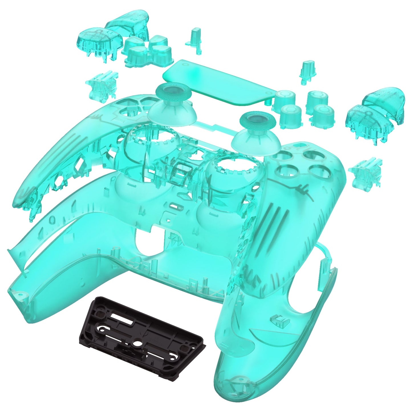 eXtremeRate Replacement Full Set Shells with Buttons Compatible with PS5 Controller BDM-010/020 - Emerald Green eXtremeRate