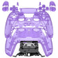eXtremeRate Replacement Full Set Shells with Buttons Compatible with PS5 Controller BDM-030/040/050/060 - Clear Atomic Purple