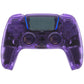 eXtremeRate Replacement Full Set Shells with Buttons Compatible with PS5 Controller BDM-030/040/050/060 - Clear Atomic Purple