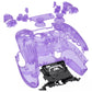 eXtremeRate Replacement Full Set Shells with Buttons Compatible with PS5 Controller BDM-030/040/050/060 - Clear Atomic Purple