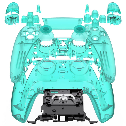 eXtremeRate Replacement Full Set Shells with Buttons Compatible with PS5 Controller BDM-030/040/050/060 - Emerald Green