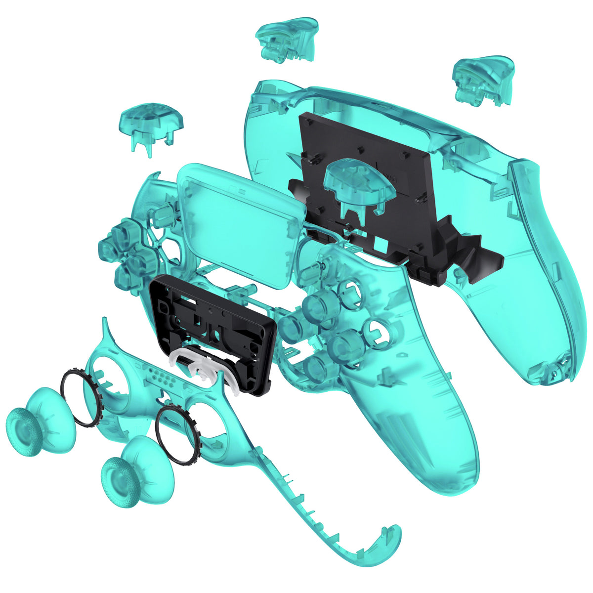 eXtremeRate Replacement Full Set Shells with Buttons Compatible with PS5 Controller BDM-030/040/050/060 - Emerald Green
