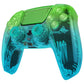 eXtremeRate Replacement Full Set Shells with Buttons Compatible with PS5 Controller BDM-030/040/050 - Gradient Translucent Green Blue eXtremeRate