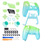 eXtremeRate Replacement Full Set Shells with Buttons Compatible with PS5 Controller BDM-030/040/050 - Gradient Translucent Green Blue eXtremeRate