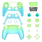 eXtremeRate Replacement Full Set Shells with Buttons Compatible with PS5 Controller BDM-030/040/050 - Gradient Translucent Green Blue eXtremeRate