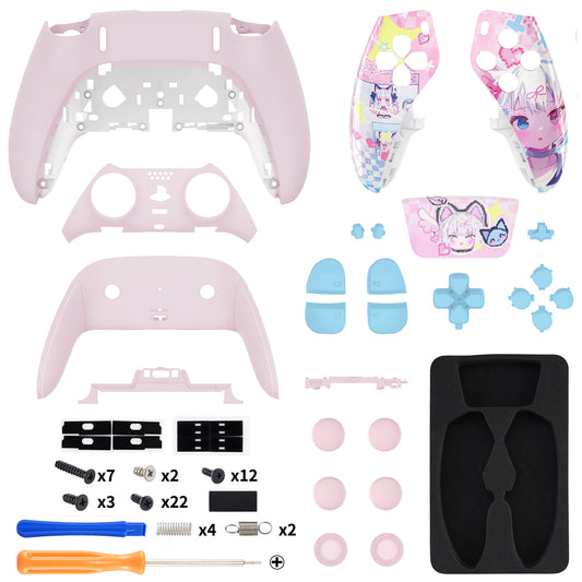 eXtremeRate Replacement Full Set Shells with Buttons Compatible with PS5 Edge Controller - MeWoow