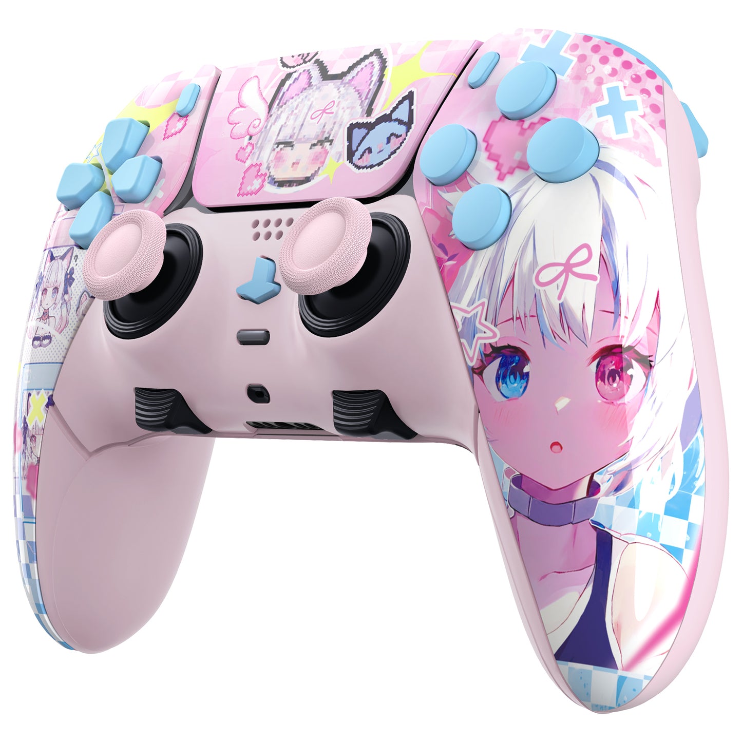 eXtremeRate Replacement Full Set Shells with Buttons Compatible with PS5 Edge Controller - MeWoow