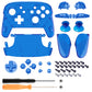 eXtremeRate Replacement Full Set Shell Faceplate Backplate Handles with Button Kit for Nintendo Switch Pro - Crystal Clear Blue